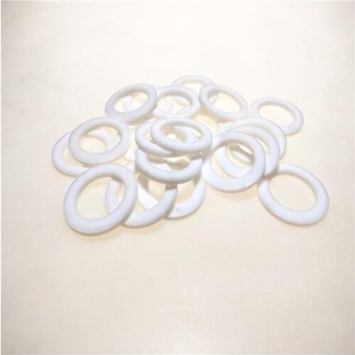 Low price sold 20-60PCS ID20mm OD30mm thickness 2mm white PTFE gasket PTFE flange gasket flat polytef flange gasket