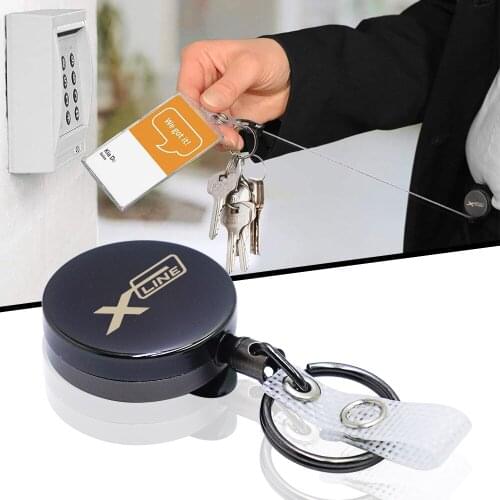 New metal car keychain key ring creative free stretch rope For KIA PICANTO XLINE Accessories