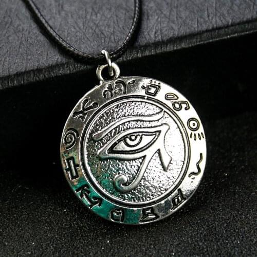 VERDANDI The Eye Of Horus Necklace Wedjat Evil Eye Amulet Ancient Egyptian Religion Rune Symbol Vintage Retro Pendant Jewelry