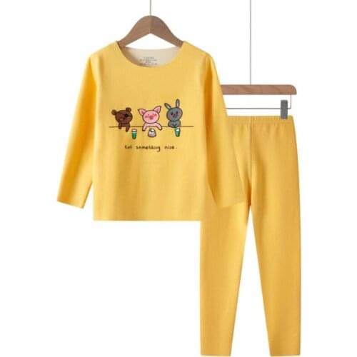 Baby girl pyjamas boys pajamas kids spring-winter breathable fleece warm sleepwear children homewear comfortable paddy sets