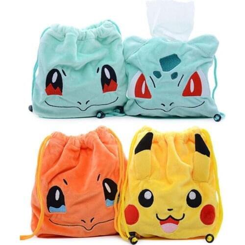 HKSNG Plush Doll Large Capacity Drawstring Pocket Storage Bag Coin Purse Toys For Children Gifts