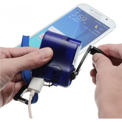 Portable Dynamo Hand Crank USB Emergency Charger for Cell Phone/MP3 Player New