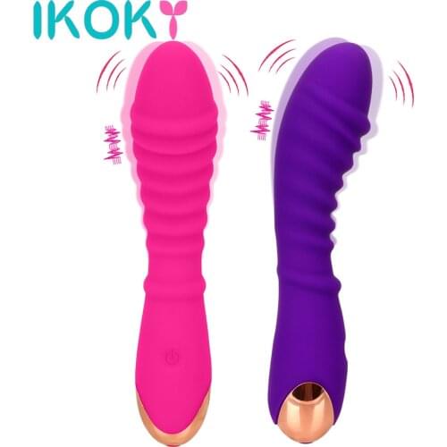 IKOKY 20 Speed Vibrator Dildo Clitoris Stimulation Vaginal Massage Silicone Female Masturbation Sex Toys for Woman USB Charg