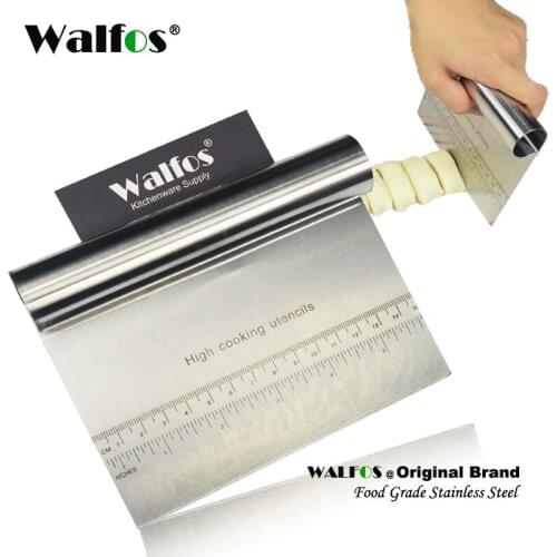 Walfos Stainless Steel Dough Cutter Pastry Spatula Pizza Scraper Fondant Cake Decoration Tools Kitchen Accessories Baking Cutter