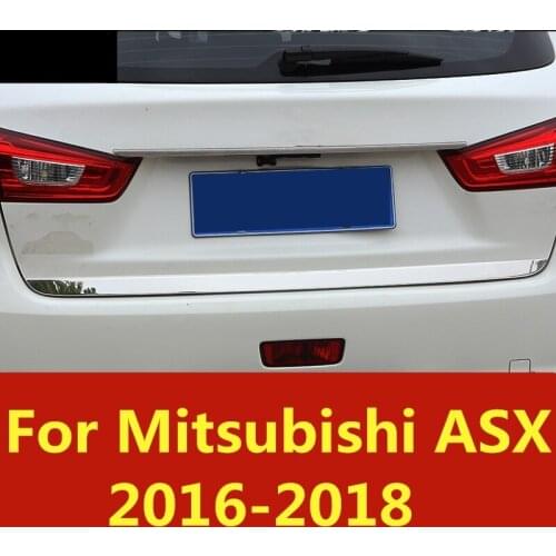 Trunk Rear Protector Trim Cover Rear Bumper Protector Sill Car Tail Door Trim Exterior decoration For Mitsubishi ASX 2016-2018