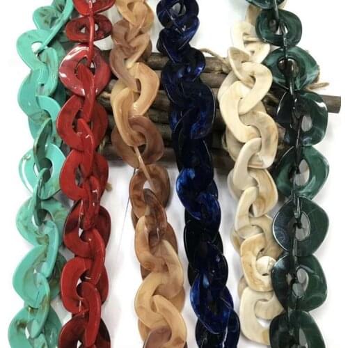 1.0 Meter Acrylic Necklace Strands Linked Bag Chains Women Jewelry DIY Accessories Chains Components Necklace Charms