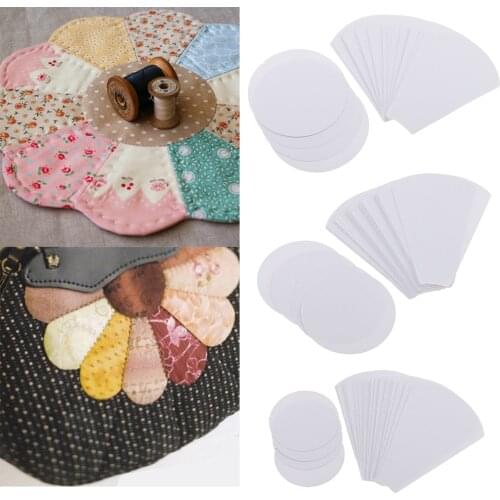 120 Pieces Flower Shape Paper Quilting Templates Paper Piecing Patchwork Template for Sewing Craft 71/56/39mm