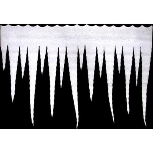 2pcs Snowflake Ice Range Foam Christmas Decoration Covered With Foam Icicle Snowflake Snow Column Festival Wall Window Ornaments