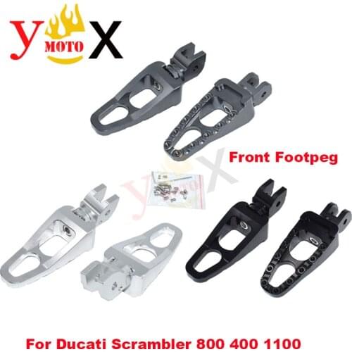 3 Colors Aluminum CNC Motorycle Non-slip Front Footpeg Footrest Pedal Foot Peg Rest For Ducati Scrambler 800 400 1100 2013-2020