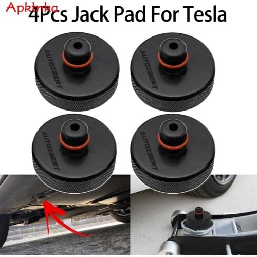 4x For Tesla Model 3 Model S Model X Model Y Car Jack Pad Adapter Rubber Battery & Chassis Protection Black For Lifting Support