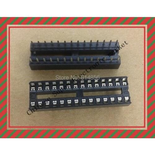 50PCS DIP-28 28pin pins DIP DIP28 IC Sockets Adaptor Solder Type Socket Narrow