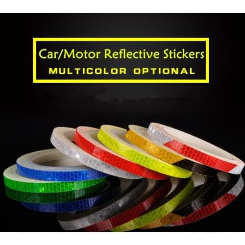 800cm Fluorescent Reflective Stickers Bike Bicycle Motorcycle Car Reflective Tape PVC Adhesive Tape Safety Reflective Stickers