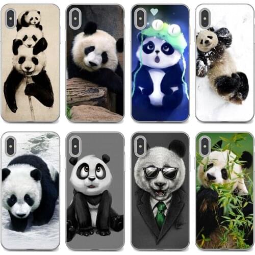 Watercolor-Panda-Cartoon-Animal Soft Skin Case For Samsung Galaxy A12 A31 A41 A51 A71 A20e A21s M30 A10 A30 A40 A50 A60 A70