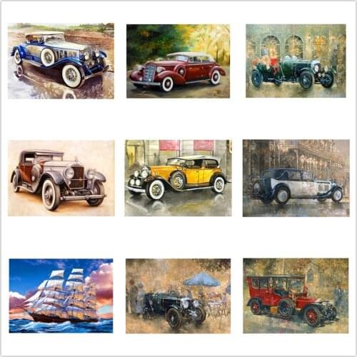 Dpsprue 5D DIY Diamond Painting Cross stitch Car Landscape Home Decoration Embroidery Picture Handcraft Art Kits Lover Gift