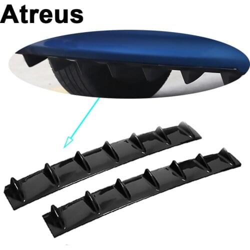 Atreus Car Rear Bumper Exhaust Pipe Chassis Shark 7 Wings Spoiler For Mitsubishi ASX Suzuki Subaru Acura Jeep Fiat 500 Hyundai