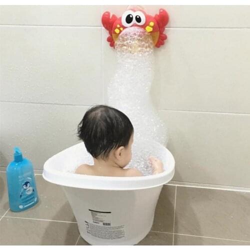 Automatic Crab Bubble Machine Musical Bubble Maker Light Electric Bubble Make Bath Baby Toy Fun Bath Shower Outdoor Bathroom Toy
