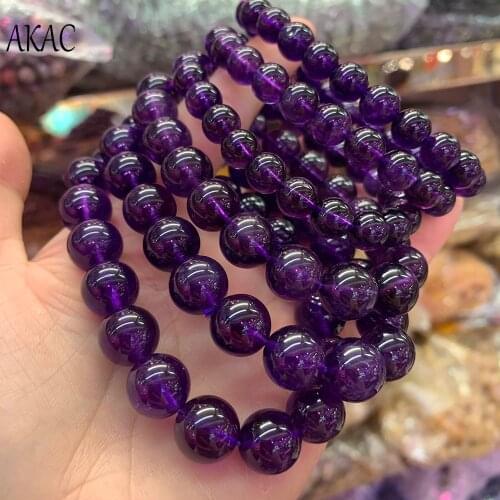 Free shipping 8mm 100% AAA natural amethyst quartz bracelet beads 1bracelet/set