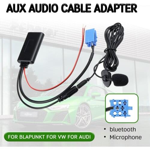 Bluetooth Aux Receiver Cable Adapter with Microphone For AUDI Chorus Concert for Blaupunkt For vw Delta Beta For VDO Becker