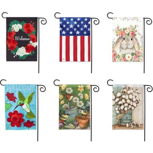 DD Custom Garden Flags Pole Holder Wholesale Indoor Outdoor Home Decor Burlap Home Decor Lawn Flag Holder Display Stand Banner