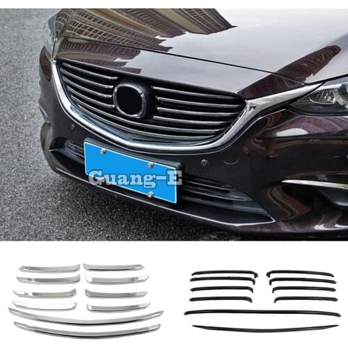 Car Body Protection Detector ABS Trim Front Bottom Engine Grid Grill Grille 10pcs For Mazda6 Mazda 6 Atenza 2017 2018 2019