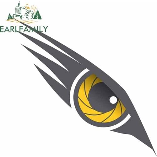 EARLFAMILY 13cm x 9.1cm for Eagle Eyes Sharp Anime Bumper Cartoon Occlusion Scratch Car Stickers Personality Decals Decoration