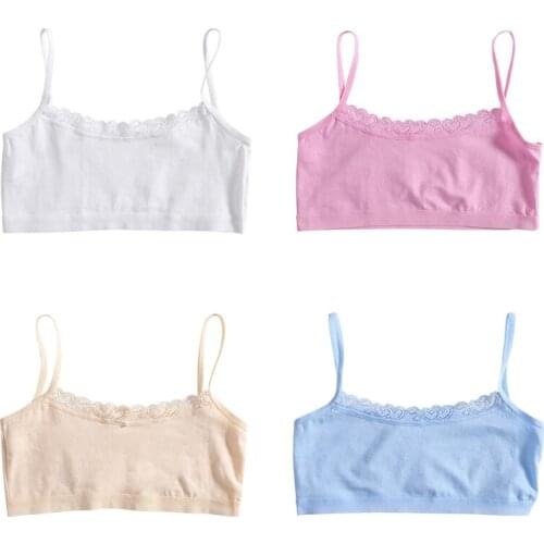 Young Girls Lace Bra Puberty Teenage Soft Cotton Underwear Training Bra Clothing