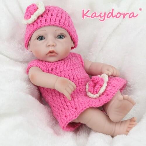 Mini Reborn Bebe Dolls Full Silicone Vinyl Body 10 inch 25cm Handmade Adorable Hot sale reborn Christmas lol gift Kaydora
