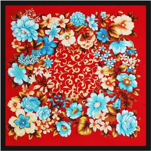 Summer Scarf Silk Head Hijab Women Bandana Large Lady Hair Band Silk Scarves Wraps and Shawl Female Foulard Neckerchief Headband