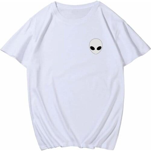 Fashion T Shirt Women Alien Graphic Print T-shirt Womens Tshirts Girl Laides Tumblr Tee Hipster Cotton Clothes Letter Tees