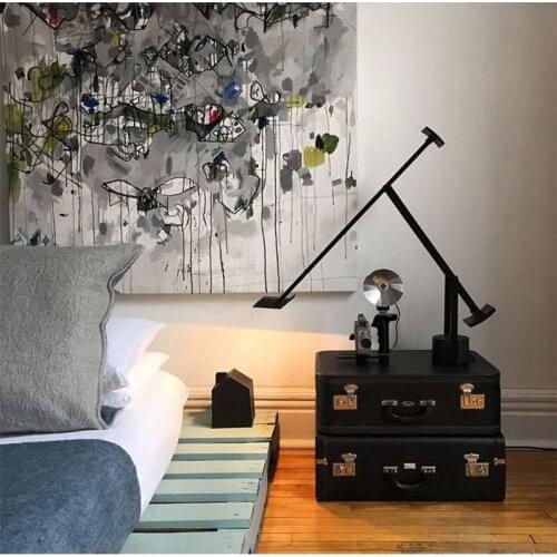 Nordic Retro Industrial Style Table Lamp Study Office Studio Bedroom Bedside Decoration Iron Lightings