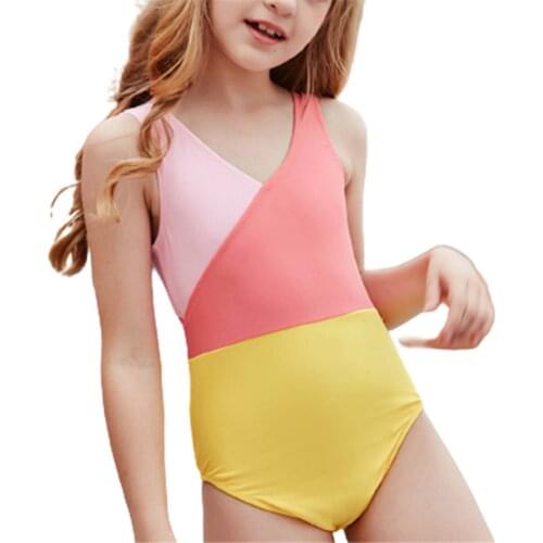2021 Girls Swimsuit Brand New Summer Children Girls One Piece Swimwear Swimsuits Beachwear Bathing Suits Monokini#g30