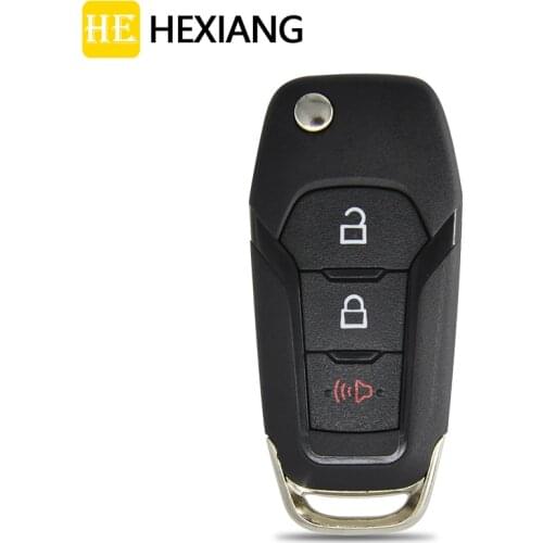 HE Xiang Car Remote Key Shell Case For Ford Fusion Edge Explorer F150 F250 2013-2015 Replace Smart Flip Key Housing With HU101