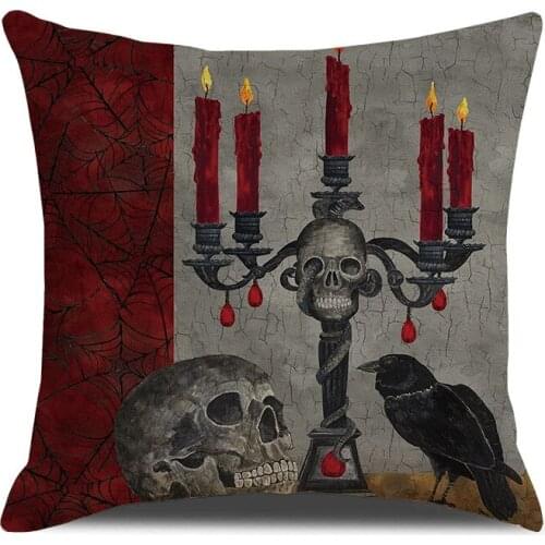 New Fashion Halloween Skull Pillowcase Cushion Cover Home Decorative Linen Pillow Cover Sofa Sofa Cushion Case Taie Oreiller