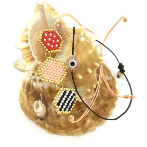 Pafuli El Yapımı Miyuki ve Cam Nazarboncuğu Bileklik Seti