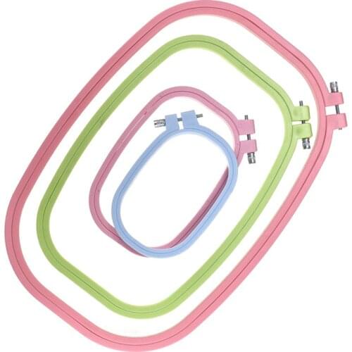 Plastic Embroidery Hoops Square Shape Cross Stitch Adjustable Hoops Frame Ring DIY Handmade Embroidery Tools Sewing Accessories