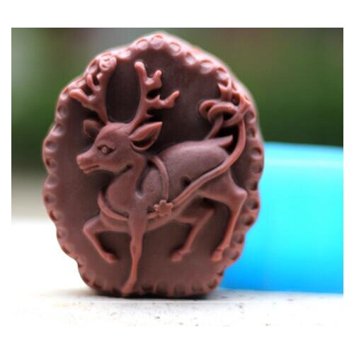 Christmas Eve gift deer elk Silicone soap mold Christmas deers handmade soap molds silica gel moulds deer candle mould