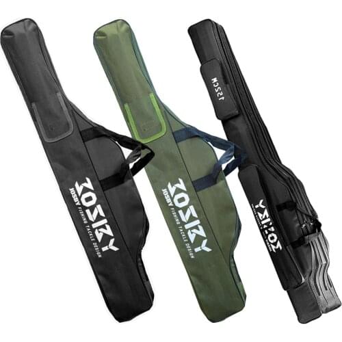 Fishing rod bag High capacity Multifunctional Protective 1/2/3 layer black/green 60/122/150/152cm