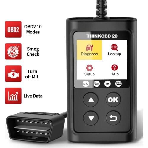 THINKCAR THINKOBD 20 Full OBDII/EOBD Code Reader OBD 2 Scanner Consumer DIY Car Diagnostic Tool Plug Play Free Shipping