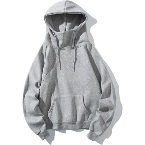 Cotton Mens Turtleneck Casual Sweatshirt Hoodie Top Loose Thick Warm Solid Color V45