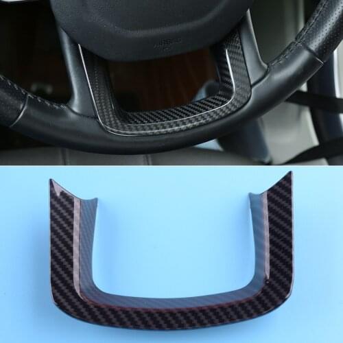 Steering Wheel U Type Sheet Cover Trim Carbon Fiber Style ABS Fit for Land Rover Range Rover Sport 2014 2015 2016 2017 2018 2019