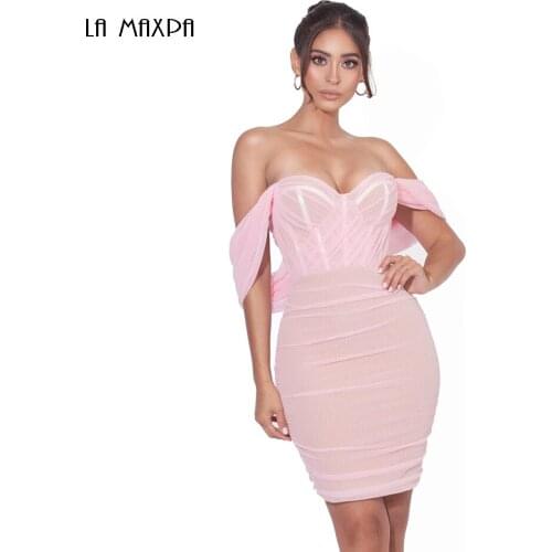 High-Quality New Fashion LadyS Tight-Fitting Slim-Fit Shoulder-Wrapped Dress Bodycon Sexy Nightclub Cocktail Dress Vestidos