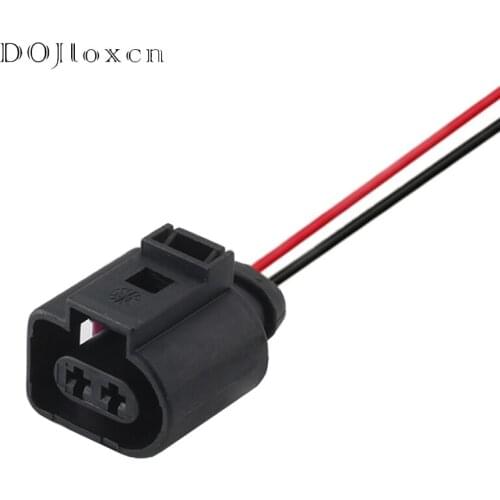 1/5/10/20/50/Sets 2 Pin 1.5 Series Auto Electrical With Line Plug Female Connector For VW Audi Lgnition Coil Line Length 15cm