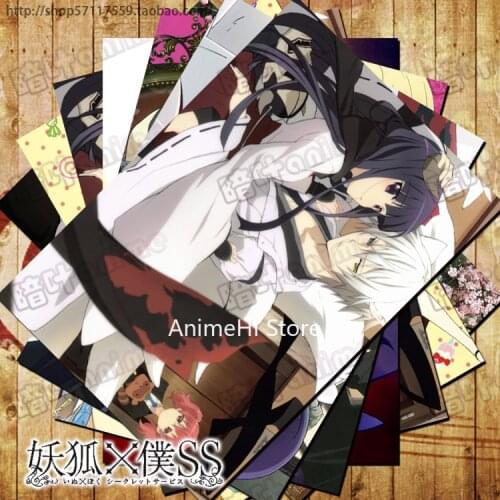 10 pcs/set Anime Inu x Boku Secret Service posters Shirakiin Riricho Yukinokouji Nobara wall pictures for Colletion A3 Stickers