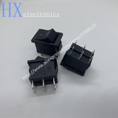 Free shipping 5PCS Rocker switch 6 Pin 2 files 15*21MM 2 files 6 Pin Power 15*21 6A