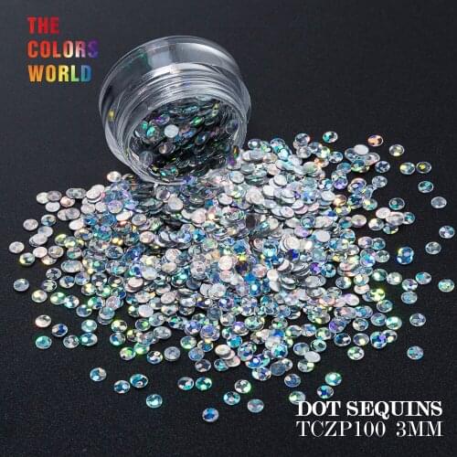 TCT-121 Round Dot Shape 3.0MM Sequins For Nail Art Decoration Body Art Nail Gel Polish Manual DIY Decoration Crafts Decoration