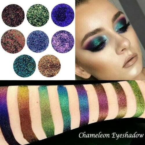 5g Glitter Chrome Eyeshadow Powder Chameleon Eyeshadow Pigments Waterproof Shiny Metallic Loose Eye Shadow Party Makeup Tools