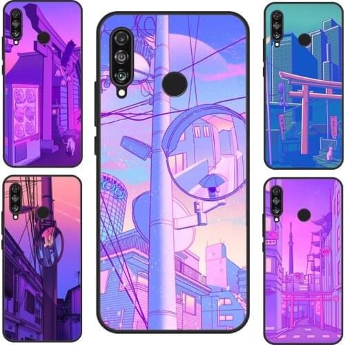 Pastel Japan Neo Tokyo Art For Huawei P40 Lite P20 P30 Pro Mate 20 Lite Nova 5T P Smart 2019 Case For Honor 8X 9X 10i