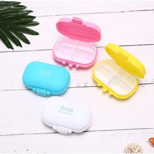 NEW 4 Grids Portable Travel Pills Case Weekly Tablet Health Care Pill Box Pill Holder Splitters Medicine Box Drug Case