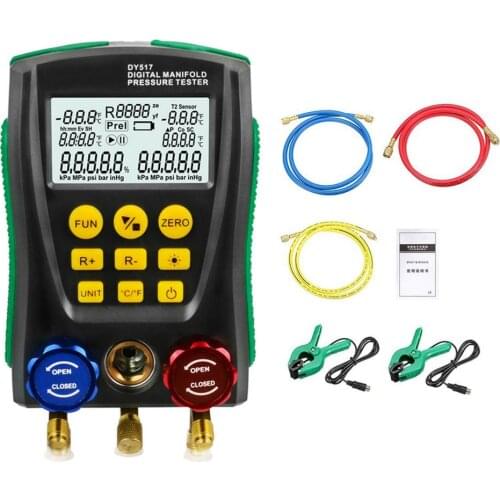DY517 Pressure Gauge Refrigeration Digital Vacuum Pressure Manifold Meter Tester Tester Dropshipping