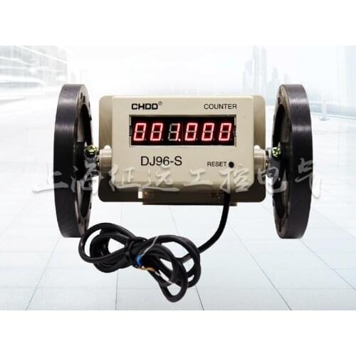 DJ96-S Electronic Meter Counter Length Meter Cloth Inspector Meter Wheel Textile Meter Digital Display Length Counter